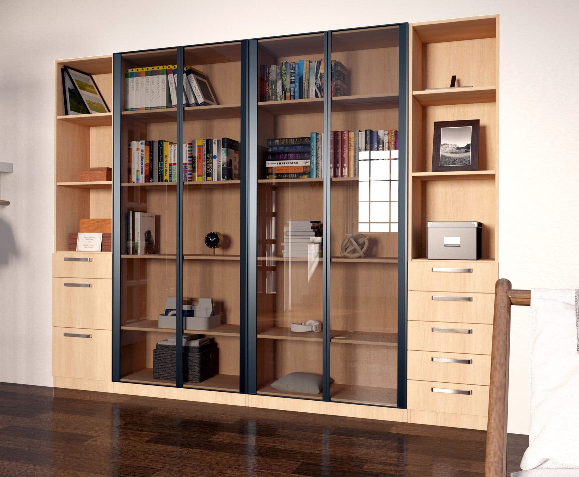 A custom closet by EZPro Kitchen & Baths.