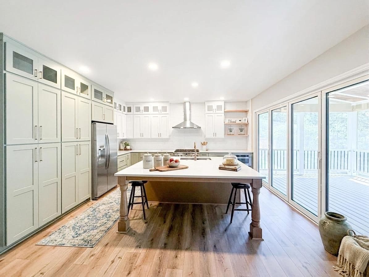 White & Green kitchen