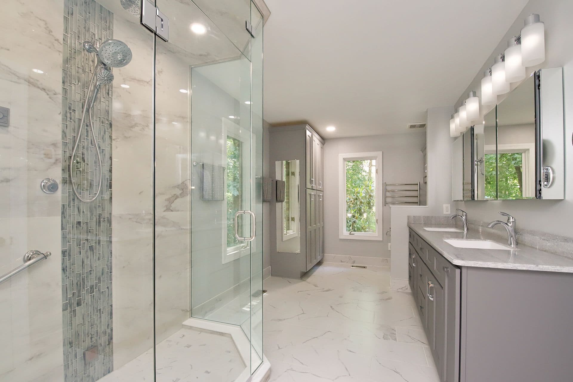 open up shower space